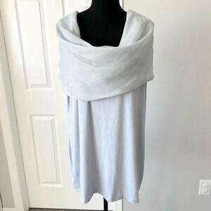 Michel Studio Light Blue Off The Shoulder  Stretchy Top